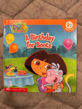 Scholastic Dora the Explorer Birthday Book with Orange and Blue Cover